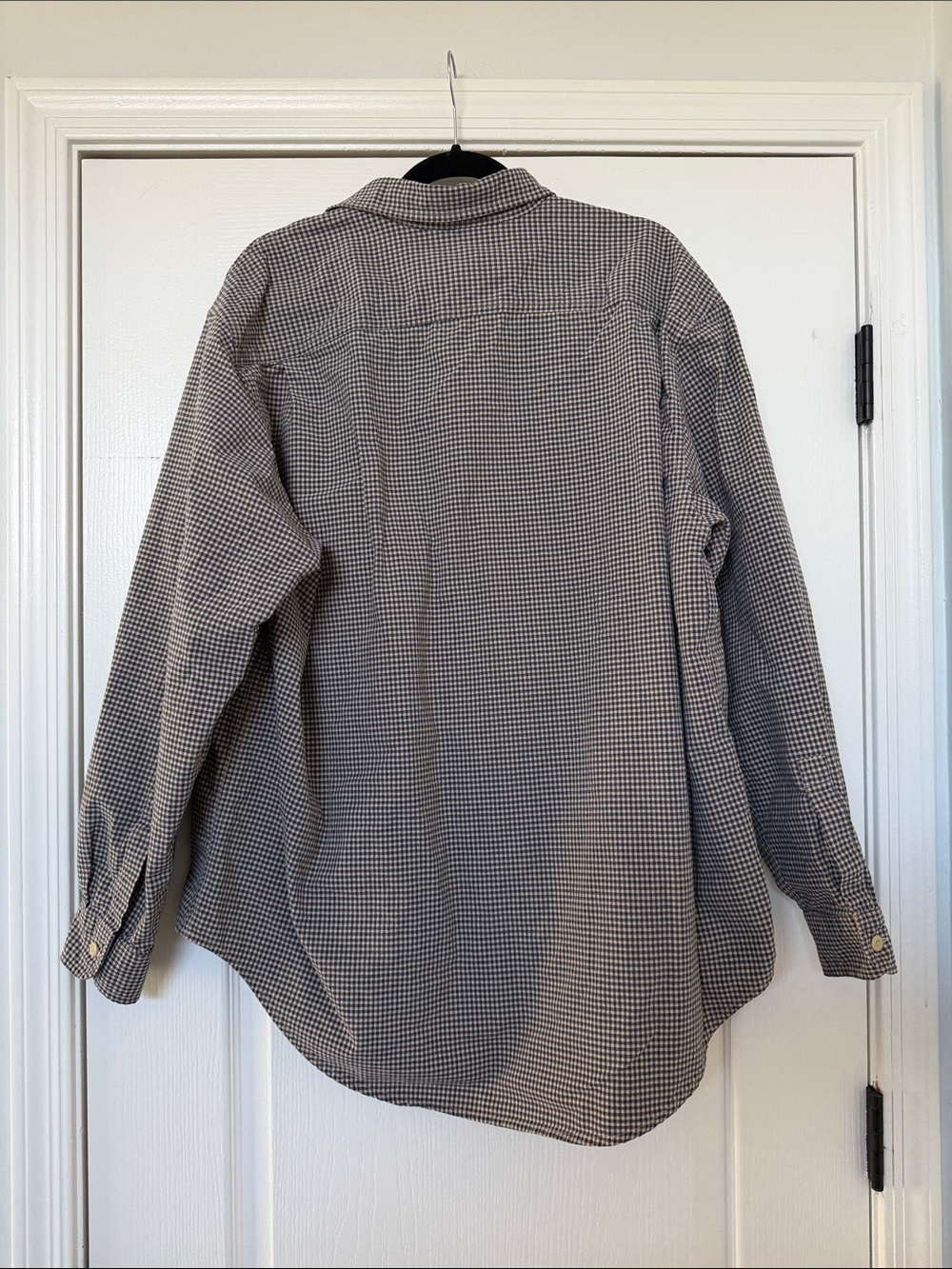 Abercrombie & Fitch Brown and White Micro-Check Shirt - Picture 4 of 5